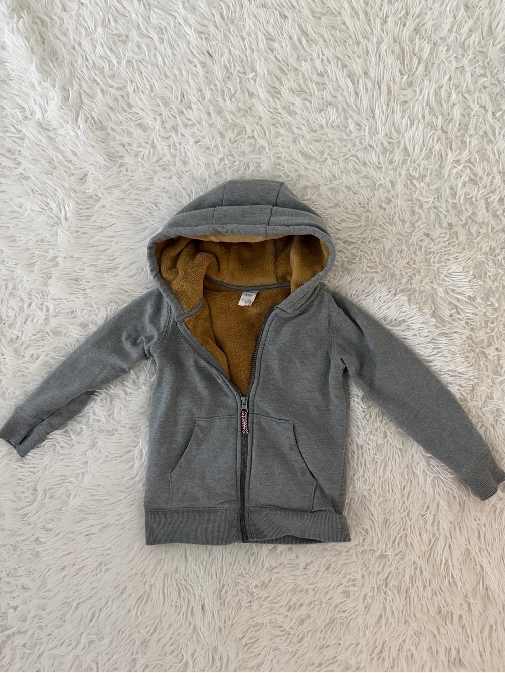 Carter's 5T Gray Sherpa Lined Hooded Zip Hoodie Jacket